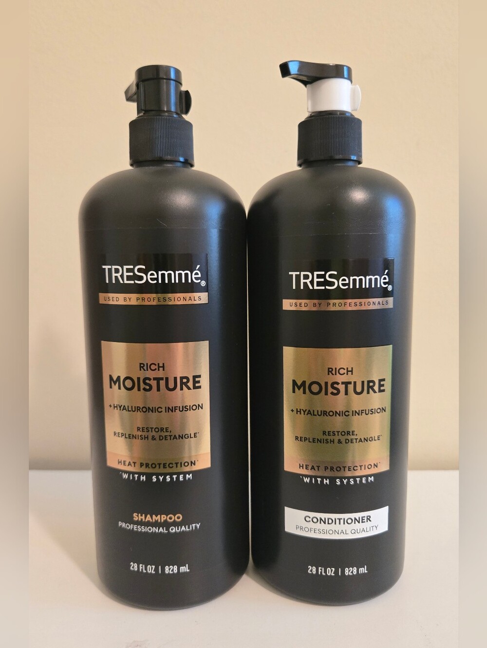 TRESemme Rich Moisture Shampoo & Conditioner Set 28oz - Black/Gold